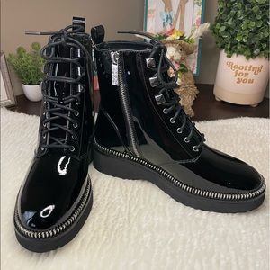 🎉MICHAEL MICHAEL KORS HASKELL LEATHER COMBAT BOOT🎉